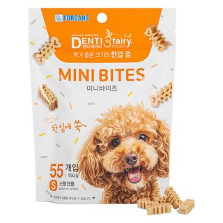 포켄스덴티페어리 강아지 미니바이츠 덴탈껌 S, 타피오카, 150g, 1개