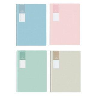 Monahome 高級車線裝訂180度攤平 A5讀書抄寫筆記本 4入組, 春季顏色, 1套