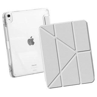 平板電腦用 橫豎支架 Y型 筆槽收納 保護殼, 灰色, 1個