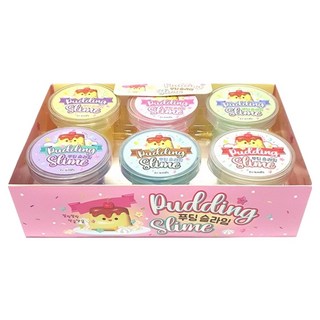 粉彩布丁史萊姆6種套裝 1221g, 1套, 黃色, 粉紅色, 淺綠色, 紫色, 天藍色, 白色