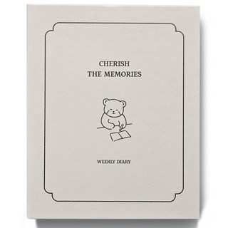 달퐁이네문방구 체리쉬 더 메모리즈 만년 다이어리 + 다꾸스티커 세트, 02 코코넛 밀크(다이어리), 랜덤발송(스티커), 1세트