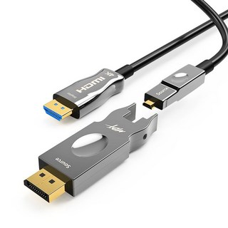 MYBESTFRIEND 混合式 DP TO HDMI 2.0 AOC DP端子分離式光纖線 MBF-DPHAOC20, 1個, 20m