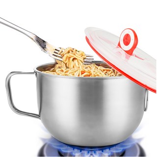 AHOYE 304不鏽鋼泡麵碗 附保鮮蓋 1.3L, 1個, 單一顏色