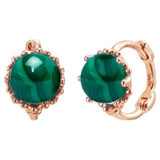 semijuwelry 14K 叮叮石 單扣式 孔雀石 耳環