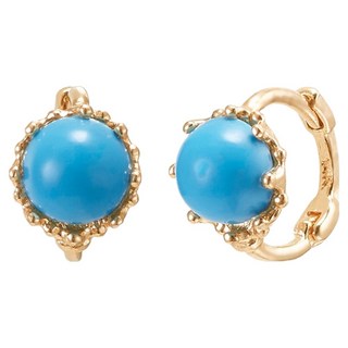 semijuwelry 14K 叮叮石 單扣式 土耳其石 耳環