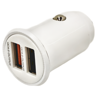 MCK 極速專用雙QC USB車充, MCK-QR1, 塑膠白