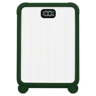 그립뱅크 고속충전 대용량 잔량표시 22.5W 보조배터리 20000mAh 멀티단자, 화이트 + 엘프 그린, GB-PB20KN-LEG