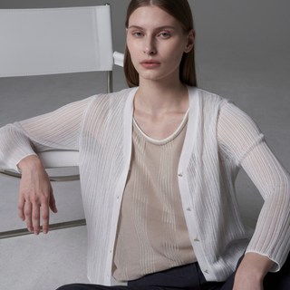 Olivia Lauren 女款V領夏季羅紋針織開襟衫 VOCBC5M4411