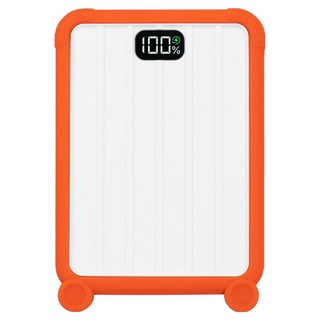 그립뱅크 고속충전 대용량 잔량표시 22.5W 보조배터리 20000mAh 멀티단자, 화이트 + 오렌지, GB-PB20KN-LOR