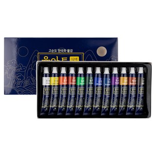 율아트 선명한 색감 민화 물감 안료, 20ml, 12색
