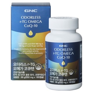 GNC 오더리스 알티지 오메가 코큐텐 99g, 1개, 180정