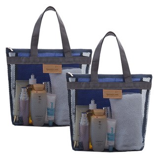 뷰레이터닷컴 심플 매쉬 비치백 토트백 2p