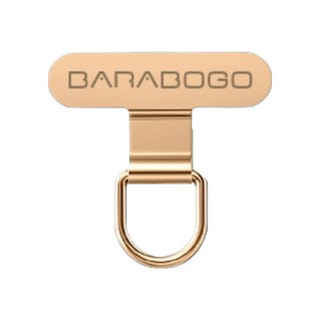 BARABOGO 超薄型不鏽鋼手機掛繩連接片固定夾, 金色, 1個