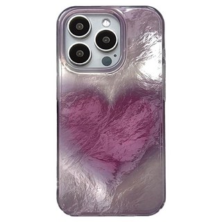 고지비 비비파이 리피드 홀로그램 퍼플 하트 휴대폰 케이스