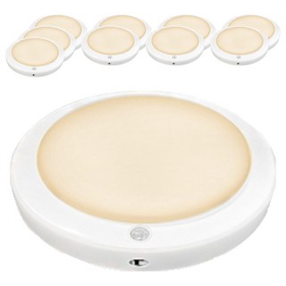 LED 防潮智慧圓形感應燈 15W DS, 10個, 白色 + 燈泡色