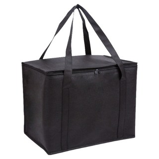 굿무드 빅사이즈 접이식 보냉가방, 블랙, 1개