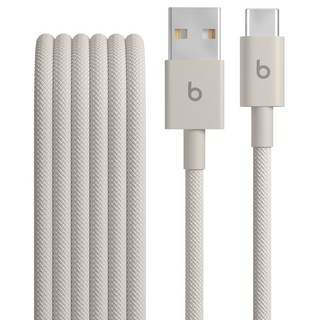 Apple USB A타입 to C타입 Beats 우븐 케이블, 러시 스톤, 1개, 1.5m
