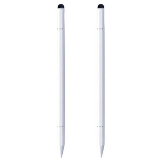 Powershot 簡約現代原子筆兩用3合1觸控筆, 白色, 2個