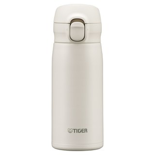 TIGER 虎牌 Super Clean 單鍵式真空斷熱保溫保冷隨行杯 MKR-W035, 貝殼白, 1個, 350ml
