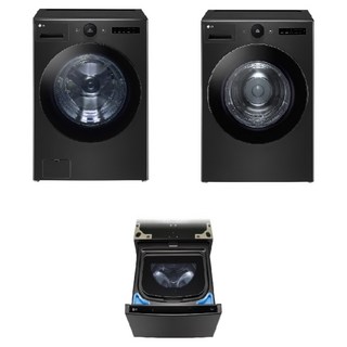 LG전자 트롬 오브제컬렉션 세탁기 FX23KN + 건조기 RD20KN + 미니워시 FX4KCQ 23kg + 20kg + 4kg 세트 방문설치, FX23KNX-2KN, 스페이스블랙(세탁기), 블랙스테인리스(건조기), 블랙스테인리스(미니워시)