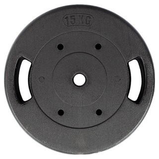 BANSUK SPORTS PVC塗層 K槓鈴槓片, 黑色, 1個, 15kg