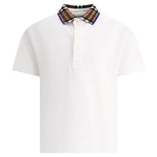 Burberry 男童格紋領棉質Polo衫 8073160 A1464