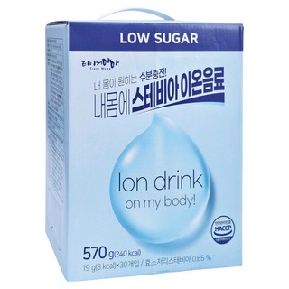 타이거마마 내몸에 스테비아 이온음료 30p, 570g, 1개