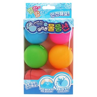 韓國 B&C 可重複使用矽膠水球6件組, 1套, 混合顏色
