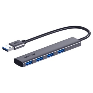 Nextu 尤格爾 USB 3.0 4埠集線器 694U3, 1個, 金屬黑