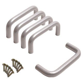 Sonjabisesang 8mm 基本款雙孔傢俱把手 P64, 銀色, 5個