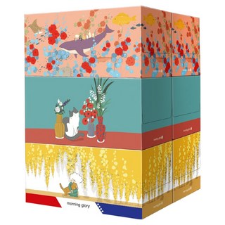 모닝글로리 아트 프리미엄 천연펄프 미용티슈 2겹 3종 x 2p 세트, 250매, 1세트