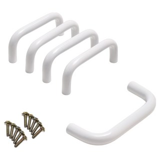 Sonjabisesang 8mm 基本款雙孔傢俱把手 P64, 白色, 5個