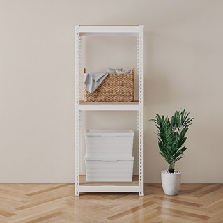 스피드랙 국내 제조 무볼트 조립식 철제 앵글 선반, 화이트, 3단