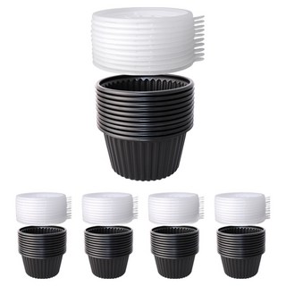 블룸엣홈 105파이 PP 밥용기 국물용기 반찬용기 블랙 중 50p + 뚜껑 50p 세트, 100개입, 1세트