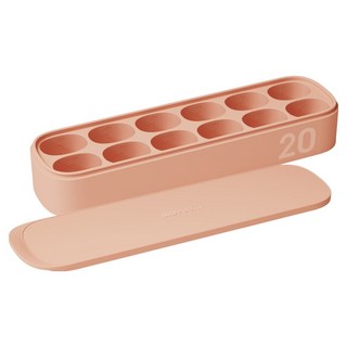 모윰 유아용 이중밀폐 이유식 큐브 20ml 12구, 240ml, 테라코타, 1개