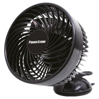 파워스톰 17cm 대형 날개 흡착형 차량용 서큘레이터 24V, 60025622, 블랙