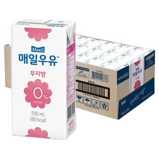 매일우유 무지방 0%, 200ml, 24개