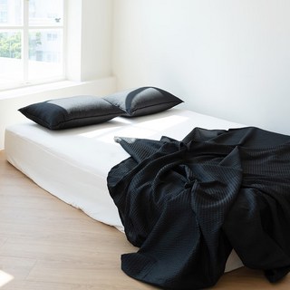 픽켄드 앗 시원해 고슬고슬 샤베트 시어서커 여름 홑이불, 블랙 샤베트