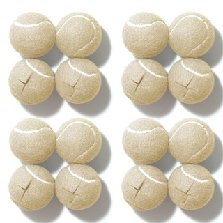 모노플랫 테니스공 체어슈즈, 베이지, 16개