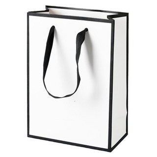 마켓감성 선물용 사각 쇼핑백, 블랙화이트, 20개