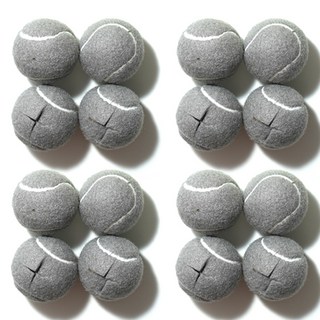 모노플랫 테니스공 체어슈즈, 그레이, 16개
