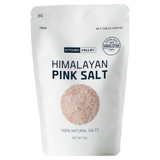 KITCHENVALLEY 岩鹽 細鹽 喜馬拉雅粉紅鹽, 1kg, 1個