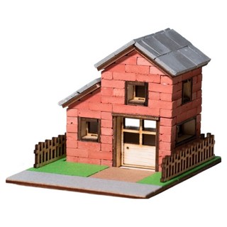 DIY 迷你現代房屋製作, 紅棕色, 1個