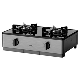 Haatz 프리스탠딩 가스레인지 2구 고객직접설치 쿨메탈, HFG-2381CM, LPG