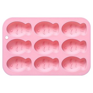 이홈베이킹 미니붕어빵 실리콘몰드 9구, 랜덤발송, 1개