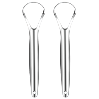 AHOYE 不鏽鋼大口舌苔刷2件組, 16g, 1組