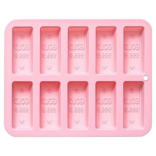 이홈베이킹 골드바 실리콘몰드 10구, 랜덤발송, 1개