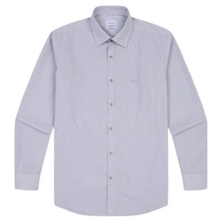 YEZAC 男士棉混紡條紋彈力修身版型襯衫 YEESBS176