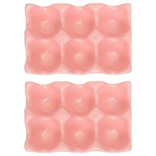 구디푸디 미뇽 드 세라믹 에그 트레이, 피치 블로썸, 2개