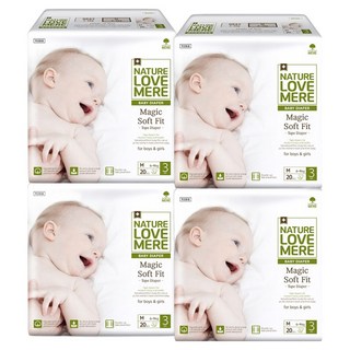 네이쳐러브메레 매직 소프트 핏 밴드형 기저귀 3단계 남여공용, 중형(M), 80매